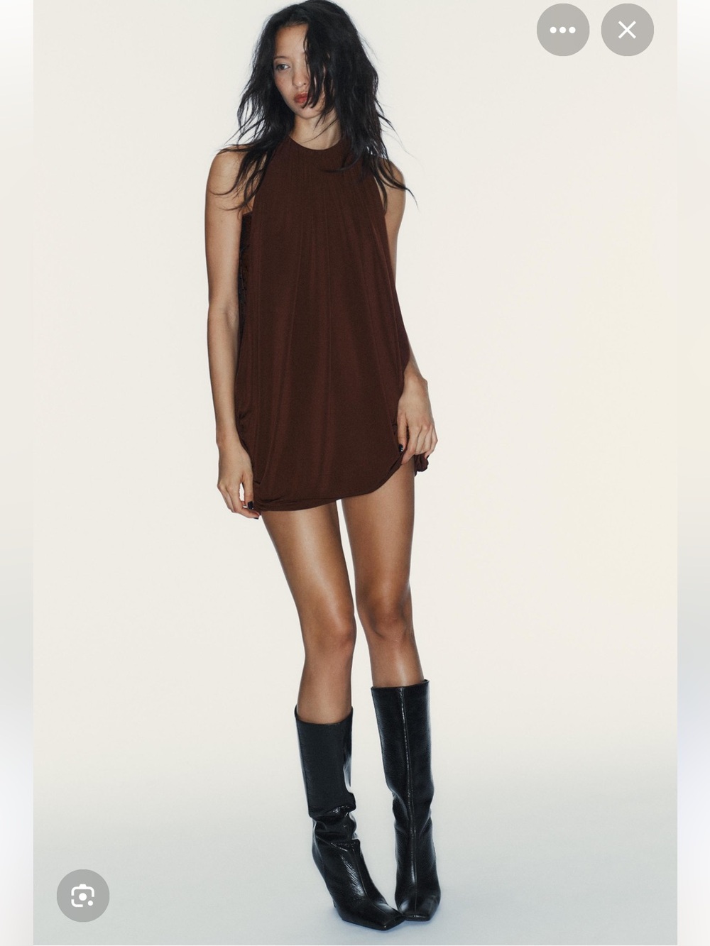Zara Brown Mini Dress